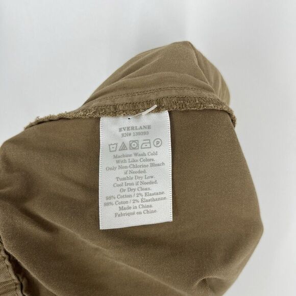 Everlane Shorts Size Medium Mens Khaki Brown Pull On Drawstring Chino Button Fly - Picture 6 of 7